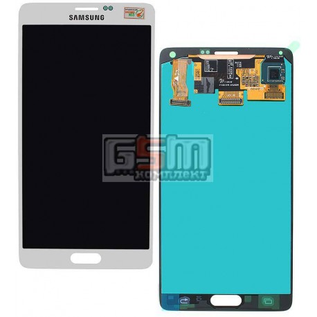 Дисплей для Samsung N910H Galaxy Note 4, белый, original, с сенсорным экраном (дисплейный модуль), #GH97-16565A