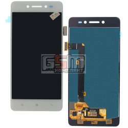 Дисплей для Lenovo S90, белый, с сенсорным экраном (дисплейный модуль)