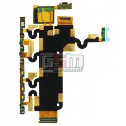 Шлейф для Sony C6902 L39h Xperia Z1, C6903 Xperia Z1, C6906 Xperia Z1, C6943 Xperia Z1, микрофона, межплатный, звонка, боковых клавиш, кнопки включения, с компонентами
