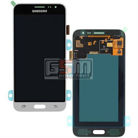 Дисплей для Samsung J320H/DS Galaxy J3 (2016), белый, с сенсорным экраном (дисплейный модуль)