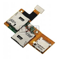 Конектор SIM-карти для HTC Desire 601 Dual SIM, на дві SIM-карти, з конектором карти пам'яті, зі шлейфом