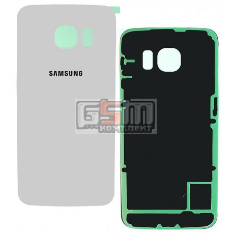 Задняя панель корпуса для Samsung G925F Galaxy S6 EDGE, белая