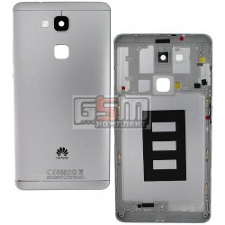 Задняя панель корпуса для Huawei Ascend Mate 7, белая, без лотка SIM-карты, с боковыми кнопками