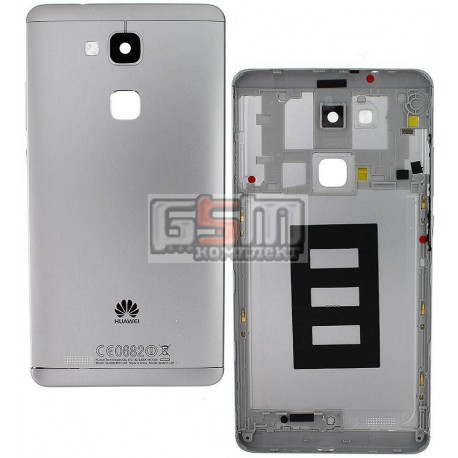 Задняя панель корпуса для Huawei Ascend Mate 7, белая, с боковыми кнопками, без лотка SIM-карты
