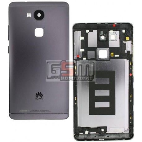 Задняя панель корпуса для Huawei Ascend Mate 7, черная, с боковыми кнопками, без лотка SIM-карты