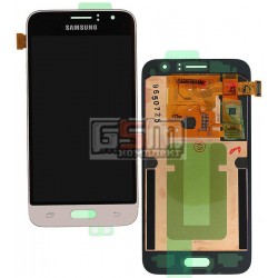 Дисплей для Samsung J120H Galaxy J1 (2016), золотистый, с сенсорным экраном (дисплейный модуль)