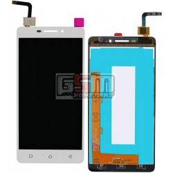 Дисплей для Lenovo Vibe P1m, белый, с сенсорным экраном (дисплейный модуль)