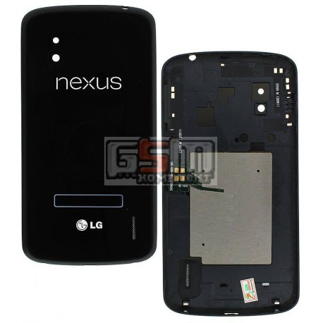 Задня кришка батареї для LG E960 Nexus 4, чорна