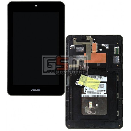 Дисплей для планшета Asus MeMO Pad HD7 ME173X (K00B), черный, с сенсорным экраном (дисплейный модуль), с рамкой