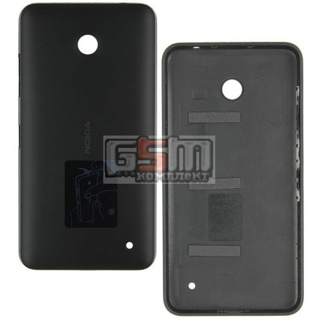 Задняя панель корпуса для Nokia 630 Lumia Dual Sim, черная, с боковыми кнопками