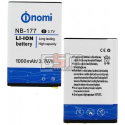 Аккумулятор NB-5C/177 для Nomi i177, i180, i181, оригинал, (Li-ion 3.7V 1000mAh) Аккумулятор NB-5C/177 для Nomi i177, i180, i181, оригинал, (Li-ion 3.7V 1000mAh)