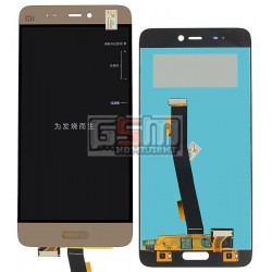 Дисплей Xiaomi Mi 5, золотистий колір, з сенсорним екраном (дисплейний модуль), оригінал (PRC)