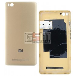 Задняя крышка батареи Xiaomi Mi4c, золотистая, с держателем SIM-карты, с боковыми кнопками