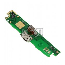 Шлейф для Lenovo S820e, конектора зарядки, з компонентами, плата зарядки