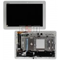 Дисплей для планшета Asus MeMO Pad 10 ME102A, белый, с рамкой, с сенсорным экраном (дисплейный модуль), B101EAN01.1/MCF-101-0990-01-FPC-V4.0