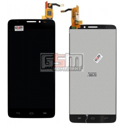 Дисплей для Alcatel One Touch 6040D Idol X, черный, с сенсорным экраном (дисплейный модуль)