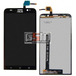 Дисплей для Asus ZenFone 2 (ZE551ML), черный, с сенсорным экраном (дисплейный модуль)