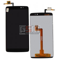 Дисплей для Alcatel One Touch 6045I Idol 3, черный, с сенсорным экраном (дисплейный модуль)