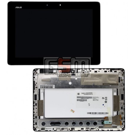 Дисплей для планшета Asus MeMO Pad FHD 10 ME302C (K00A), черный, с сенсорным экраном (дисплейный модуль), с рамкой