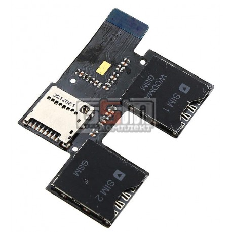 Коннектор SIM-карты для HTC T326e Desire SV, коннектор карты памяти, со шлейфом, на две SIM-карты