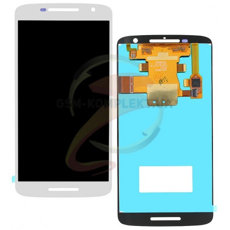 Дисплей для Motorola XT1562 Moto X Play, XT1563 Moto X Play, белый, с сенсорным экраном (дисплейный модуль)