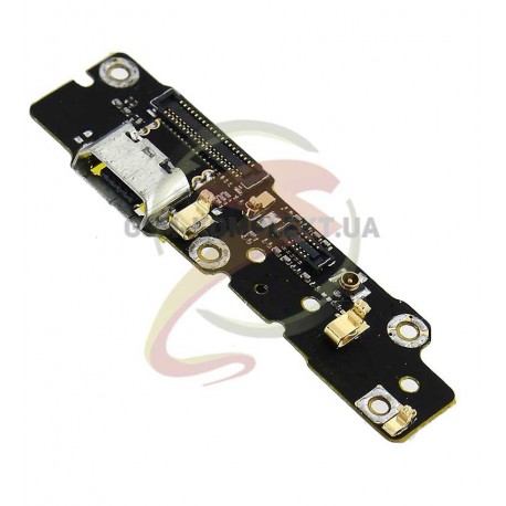 Шлейф для Meizu MX4 Pro 5.5, коннектора зарядки, с компонентами, (плата зарядки)
