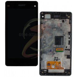 Дисплей для Sony D5503 Xperia Z1 Compact Mini, черный, original (PRC), с сенсорным экраном (дисплейный модуль), с рамкой