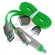 USB дата кабель micro USB / lightning, 2 in 1 для смартфона и Apple iPhone