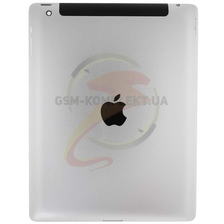 Задняя крышка для планшета Apple iPad 3, серебристая, (версия 3G)