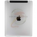 Задняя крышка для планшета iPad 3, серебристая, (версия 3G)
