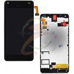 Дисплей для Microsoft (Nokia) 550 Lumia, черный, с сенсорным экраном (дисплейный модуль), с рамкой Дисплей для Microsoft (Nokia) 550 Lumia, черный, с сенсорным экраном (дисплейный модуль), с рамкой