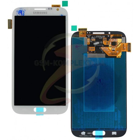 Дисплей для Samsung I317, N7100 Note 2, N7105 Note 2, T889, белый, с сенсорным экраном (дисплейный модуль)