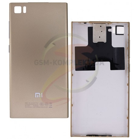 Задняя крышка батареи для Xiaomi Mi3, золотистая