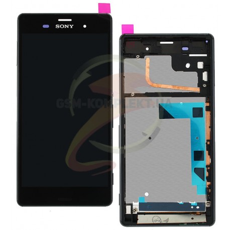 Дисплей для Sony D6603 Xperia Z3, D6643 Xperia Z3, черный, high-copy, с сенсорным экраном (дисплейный модуль), с рамкой