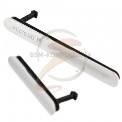 Боковая заглушка для Sony D6603 Xperia Z3, D6643 Xperia Z3, D6653 Xperia Z3, белая, полный комплект