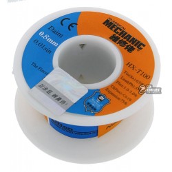 Припой Mechanic HX-T100, Sn 63%, Pb 37%, flux 1-3%, 0,8 мм, 50 г Припой Mechanic HX-T100, Sn 63%, Pb 37%, flux 1-3%, 0,8 мм, 50 г