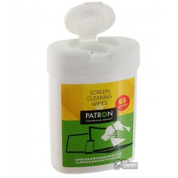 Влажные салфетки для чистки экранов PATRON 65шт