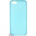Чехол ультратонкий Hoco для iPhone 5/5S, пластиковый, голубой