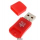 Кард-ридер USB to microSD, красный