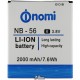 Аккумулятор NB-56 для Nomi i503, original, (Li-ion 3.7V 2000mAh)