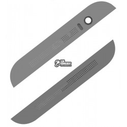 Верхняя + нижняя панель корпуса для HTC One M8, серебристая