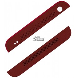 Верхняя + нижняя панель корпуса для HTC One M7 801e, красная