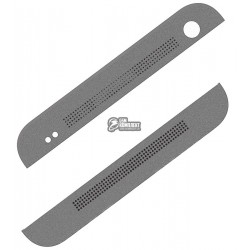 Верхняя + нижняя панель корпуса для HTC One M7 801e, серебристая