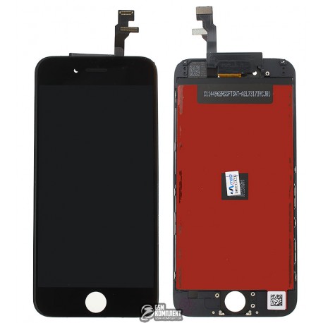 Дисплей iPhone 6, черный, с рамкой, с сенсорным экраном (дисплейный модуль),copy