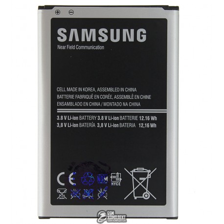 Аккумулятор (акб) B800BC для Samsung N900 Note 3, N9000 Note 3, N9005 Note 3, N9006 Note 3, Li-ion, 3,8 В, 3200 мАч