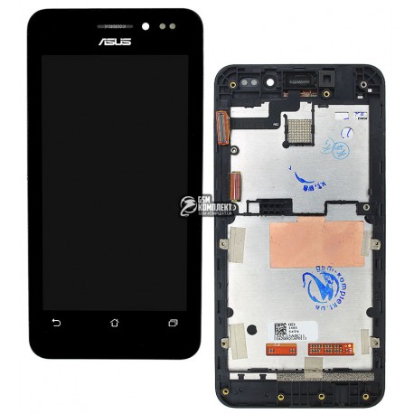 Дисплей для Asus ZenFone 4 (A450CG), черный, с рамкой, с сенсорным экраном (дисплейный модуль)