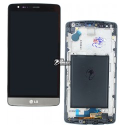 Дисплей для LG G3s D724, сірий , з сенсорним екраном (дисплейний модуль),з передньою панеллю, original (PRC)
