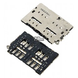 Коннектор SIM-карты для Samsung G920FD Galaxy S6 Duos Коннектор SIM-карты для Samsung G920FD Galaxy S6 Duos