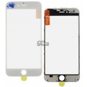 Скло дисплея для iPhone 6 Plus, з рамкою, з OCA-плівкою, білий колір