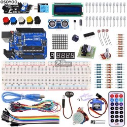 Набор ARDUINO Basic Learning Kit расширенный с arduino UNO, макетной платой, дисплеями, двигателями и датчиками